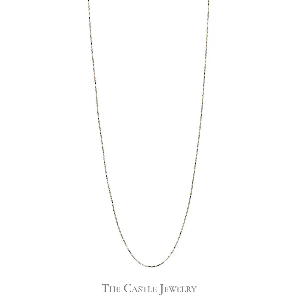 10k White Gold 20 Inch Box Link Chain