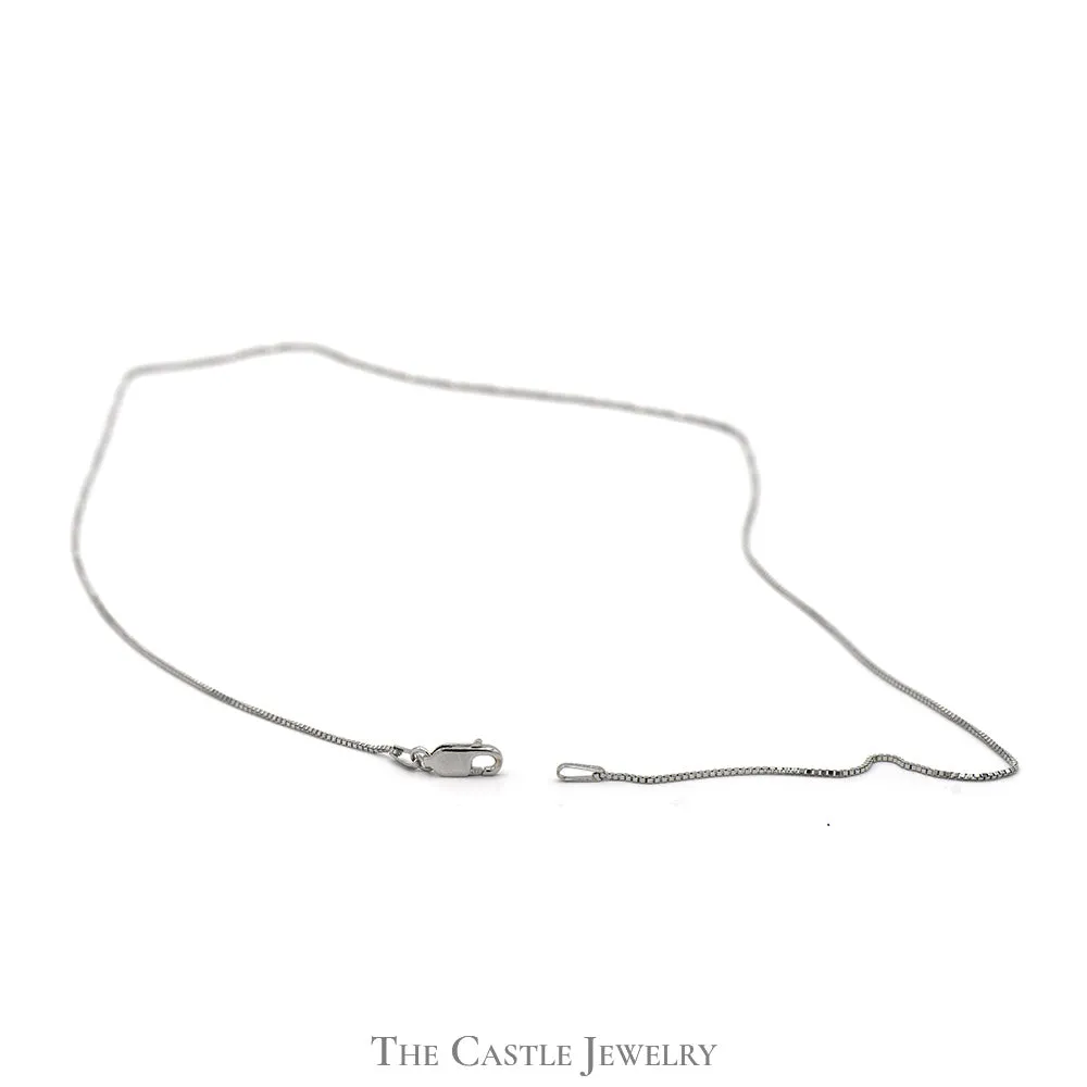 10k White Gold 20 Inch Box Link Chain
