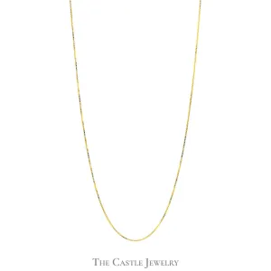 10k Yellow Gold 18 Inch Box Link Chain with Lobster Clasp