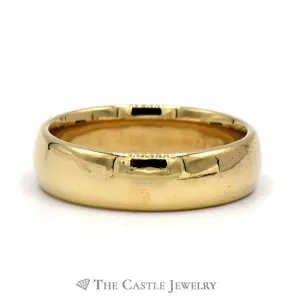 10k Yellow Gold Polished Wedding Band Size 10.25
