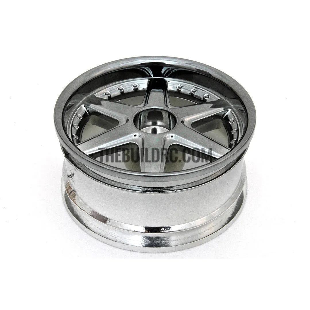 1/10 RC Car 6 Spoke 6mm Offset Drift 26mm Wheel Rim Set - Grey
