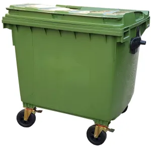 1,100-Litres 4 Wheels High Density Density Polyethylene Bulk Garbage Bin