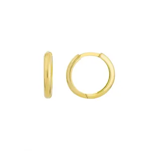 13mm Polished Gold Huggies