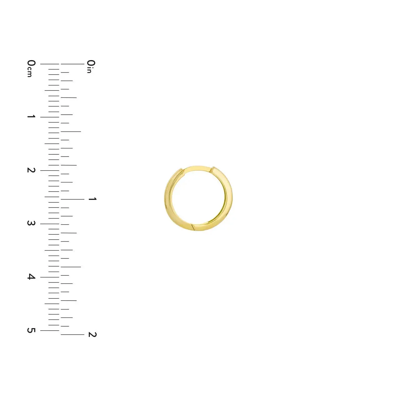 13mm Polished Gold Huggies