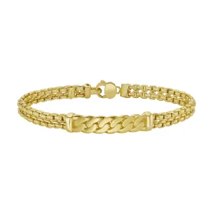 14K Gold Venetian Double Row Bracelet