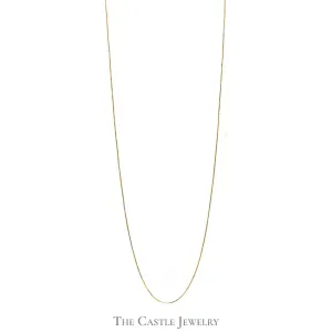 14k Yellow Gold 21(1/2) inch Dainty Box Link Chain