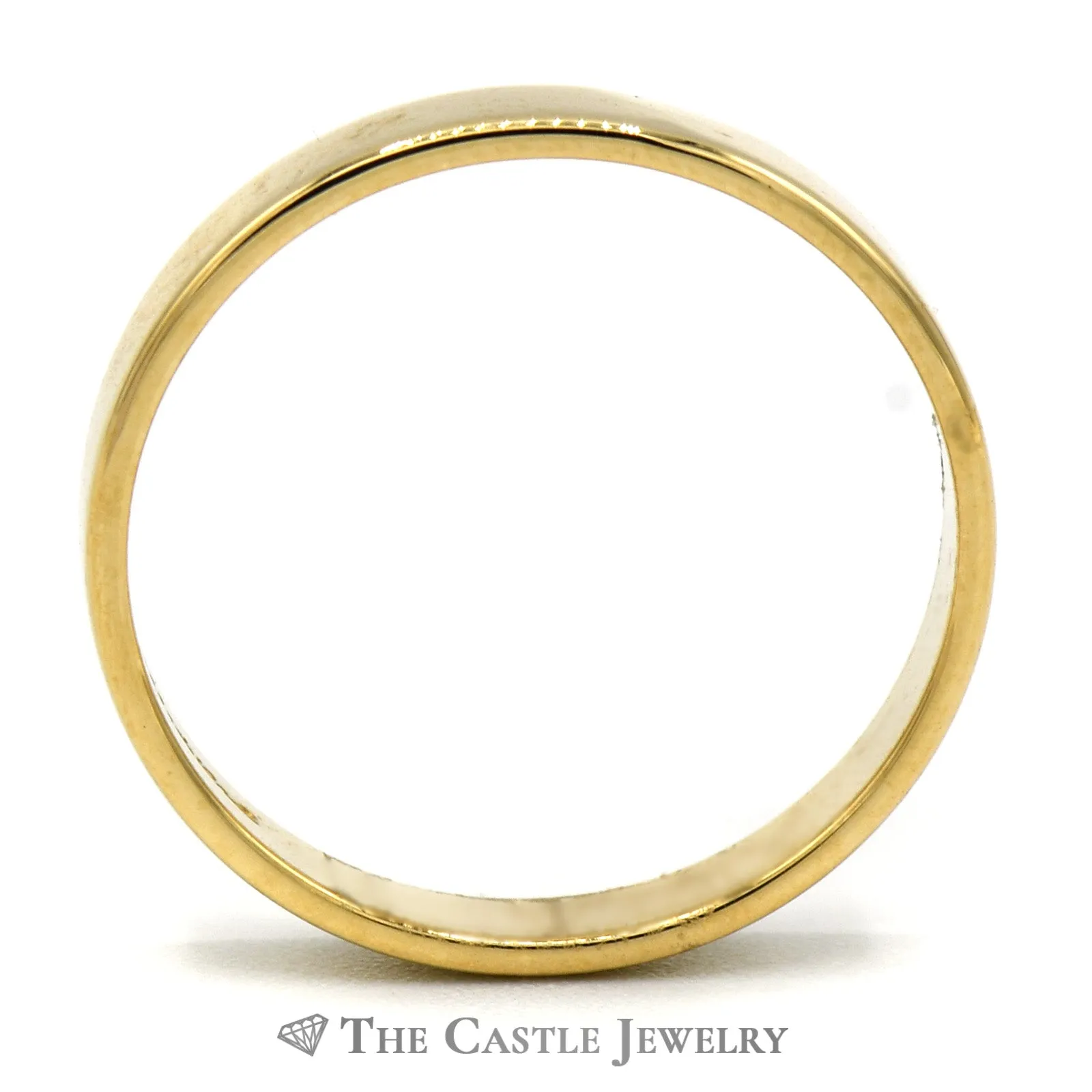 14k Yellow Gold 4mm Polished Wedding Band - Size 8.5