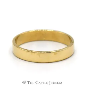 14k Yellow Gold 4mm Polished Wedding Band - Size 8.5
