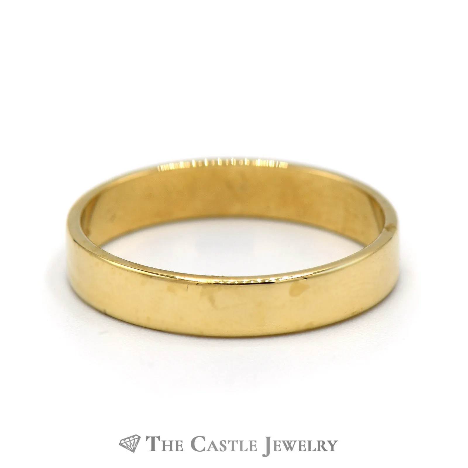 14k Yellow Gold 4mm Polished Wedding Band - Size 8.5