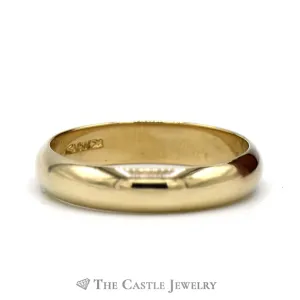 14k Yellow Gold 5mm Polished Wedding Band Size 11.75