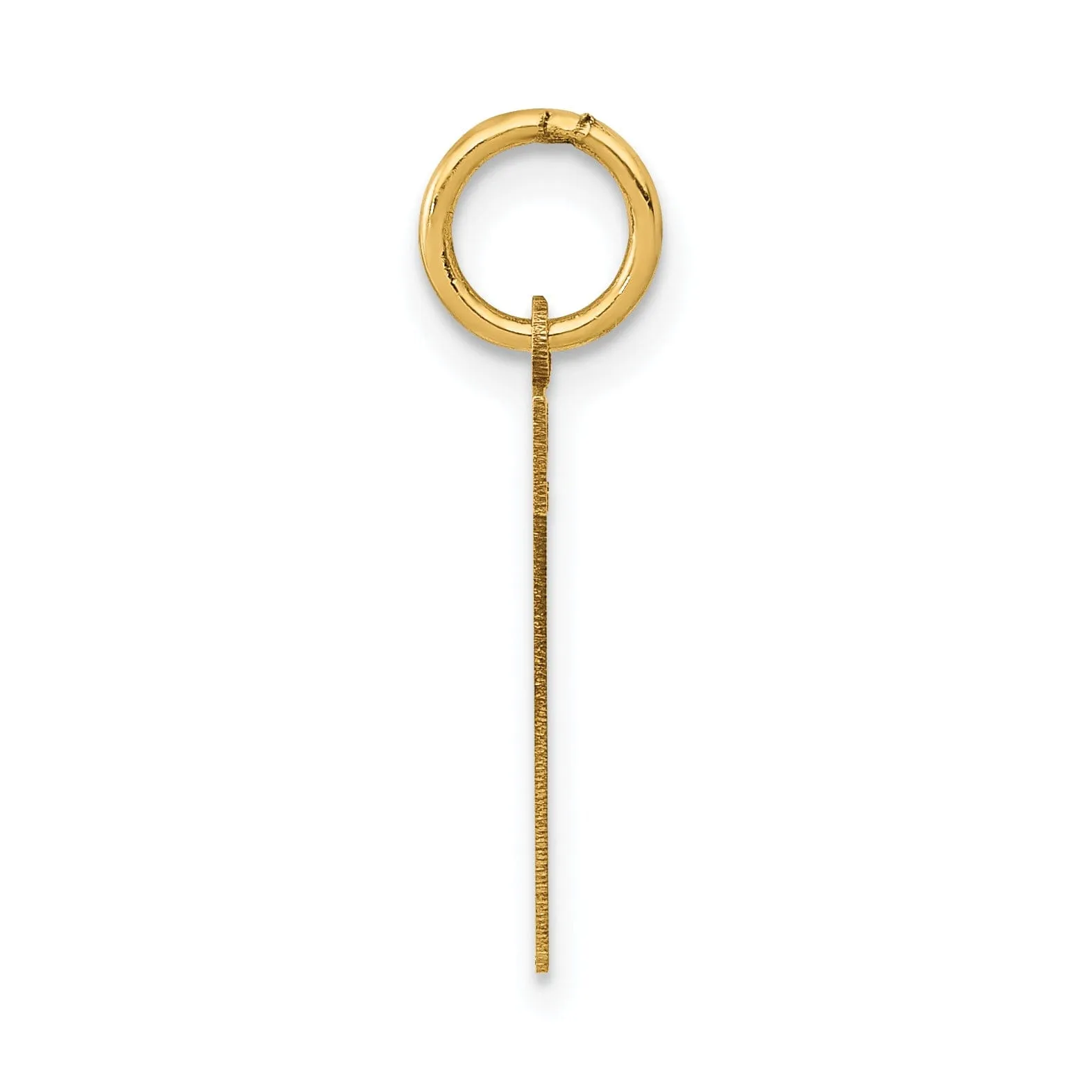 14K Yellow Gold Polished Finish Medium Size Number 7 Pendant