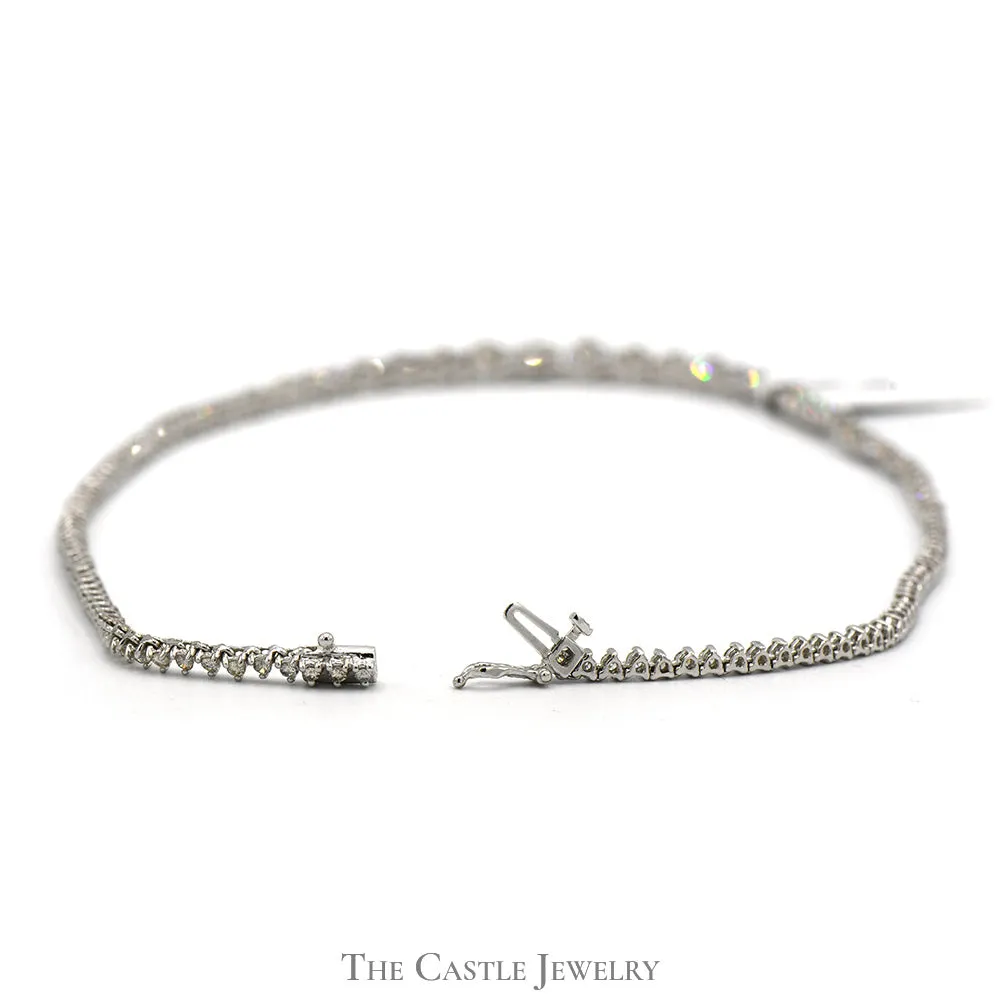16 Inch 10cttw Round Diamond Tennis Necklace in 14k White Gold