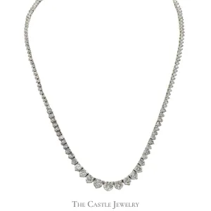16 Inch 10cttw Round Diamond Tennis Necklace in 14k White Gold