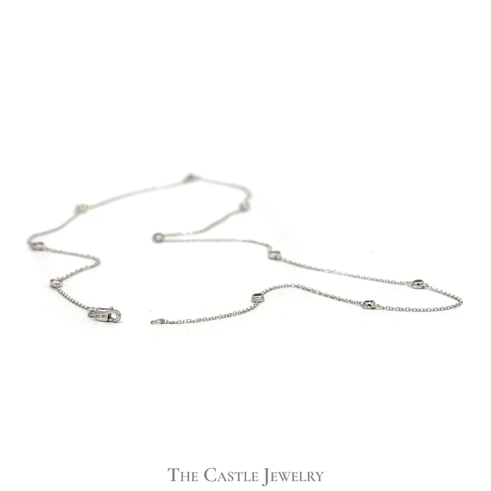 18 inch 1/2cttw Diamond By The Yard Necklace in 14k White Gold