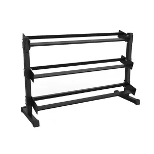 3-Tier Rubber Hex Dumbbell Rack
