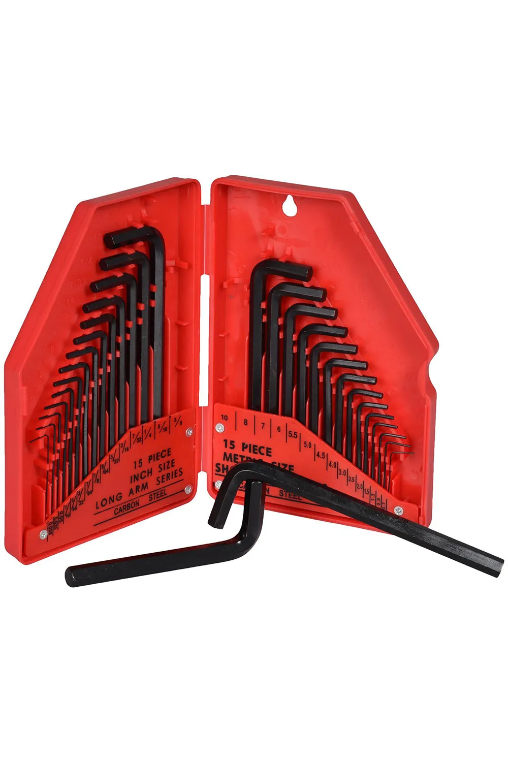 30 Pieces 0.035" to 10mm SAE & Metric Hex Allen Key Wrench Set