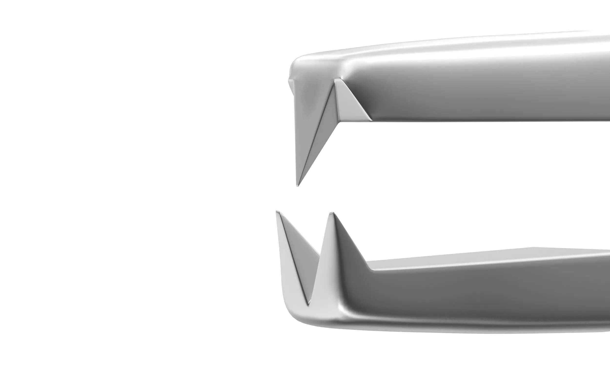 313R 4-136S Osher Superior Rectus Forceps, Curved with 1x2 teeth, 0.50 mm, Angled Shafts, 10 mm from Tip to Angle, Length 106 mm, Stainless Steel