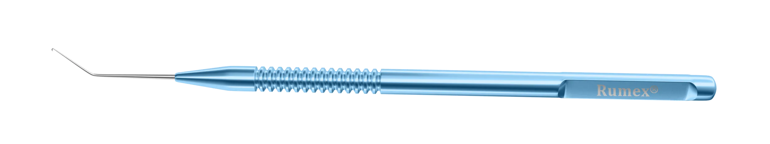 491R 5-020 Iris Hook, Angled, Length 121 mm, Round Titanium Handle