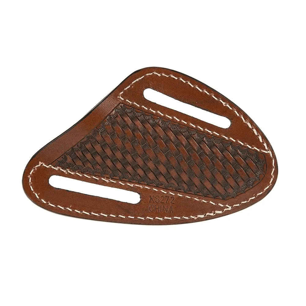 4" BASKETSTAMP PANCAKE KNIFE SHEATH