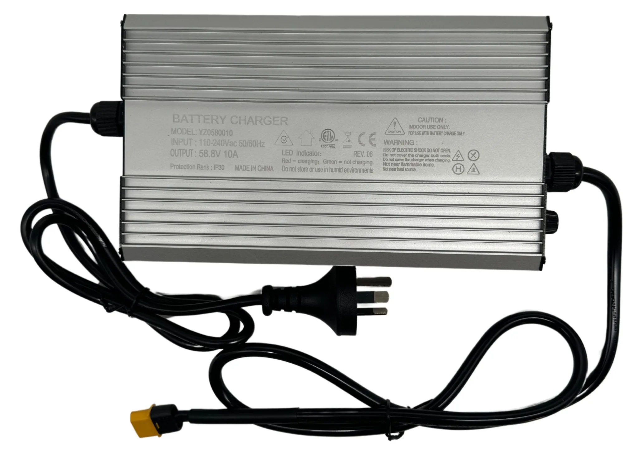 52V 10A Super Fast eBike Smart Charger - 10 Amp For Lithium-Ion Battery