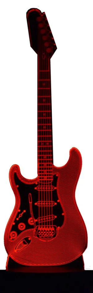Acrylic Color Changing 3D Lamps - Electric Guitar A