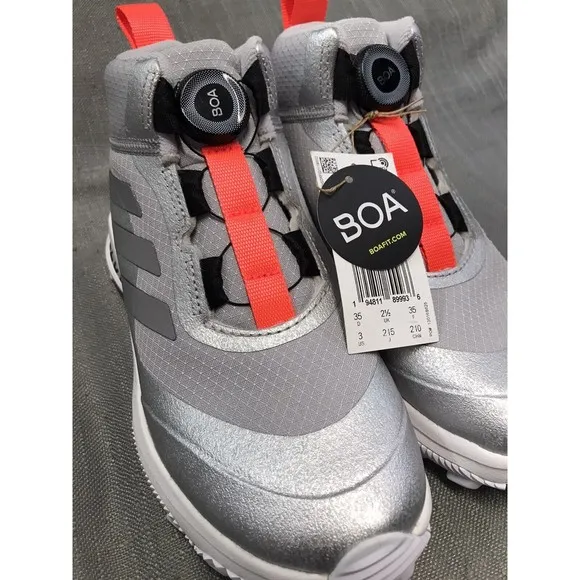 Adidas Kid's FortaRun BOA ATR Reflective Gray/Silver FZ5472 Size 3 Youth