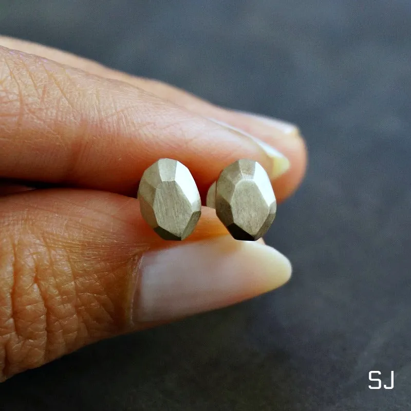 Aja Silver Stud Earrings