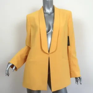 Alice   Olivia Skye Boxy Boyfriend Blazer Golden Rod Crepe Size 12 NEW
