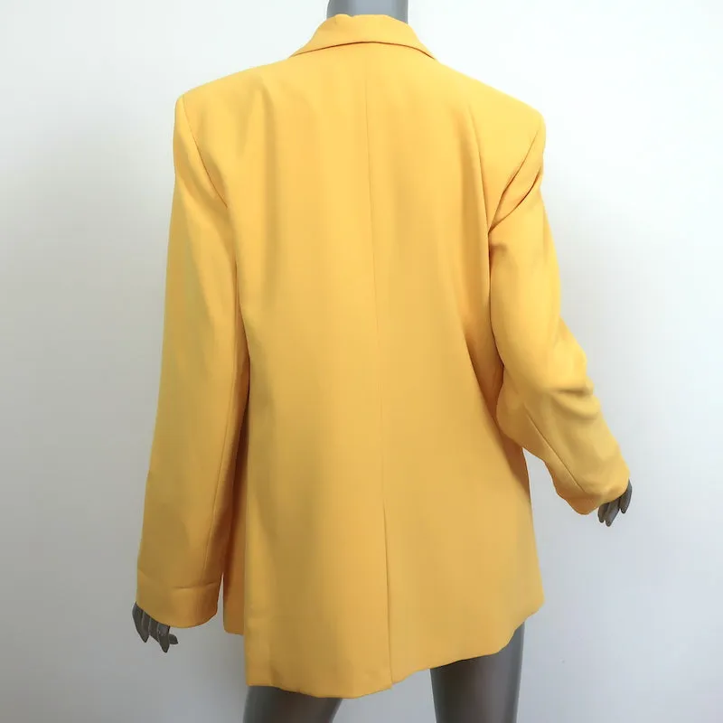 Alice   Olivia Skye Boxy Boyfriend Blazer Golden Rod Crepe Size 12 NEW
