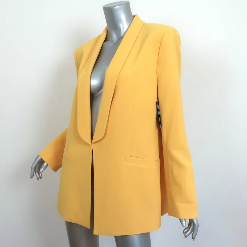 Alice   Olivia Skye Boxy Boyfriend Blazer Golden Rod Crepe Size 12 NEW