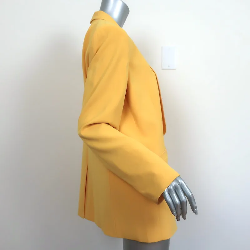 Alice   Olivia Skye Boxy Boyfriend Blazer Golden Rod Crepe Size 12 NEW