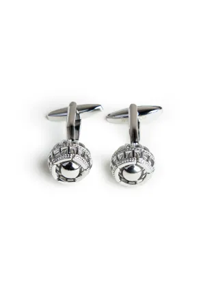 All Silver Bullet Back Cufflinks