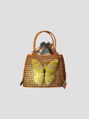 All Yellow Butterfly Handbag