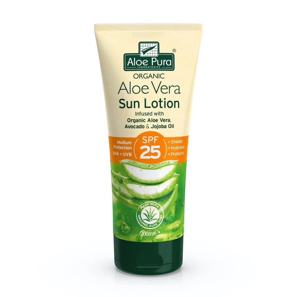 Aloe Pura Organic Aloe Vera Sun Lotion SPF25 200ml