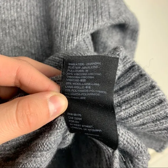 Anthropologie Blair Grey Turtleneck Wool Sweater