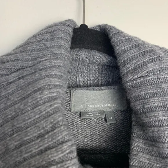 Anthropologie Blair Grey Turtleneck Wool Sweater
