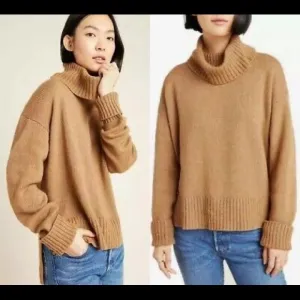 Anthropologie Blair Grey Turtleneck Wool Sweater