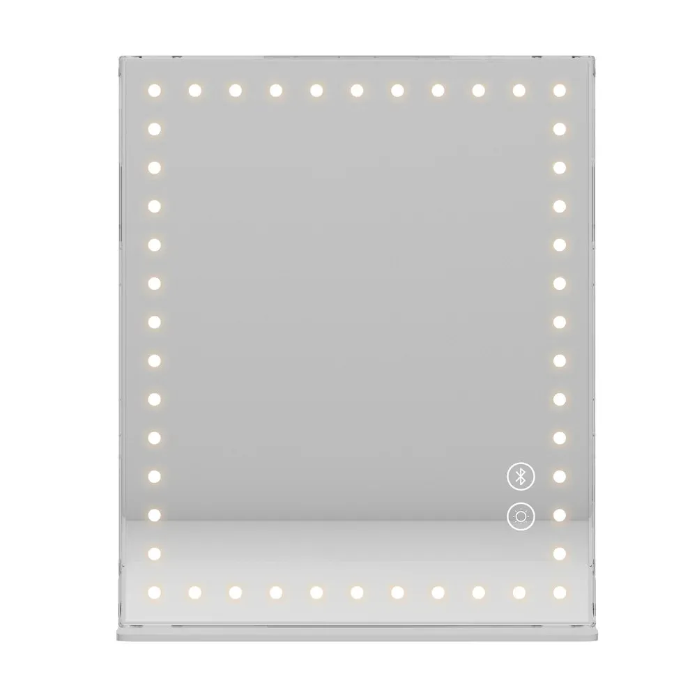 Audrey Table Top LED Hollywood Vanity Mirror with Bluetooth & 10X Magnification