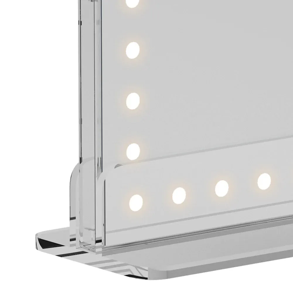 Audrey Table Top LED Hollywood Vanity Mirror with Bluetooth & 10X Magnification