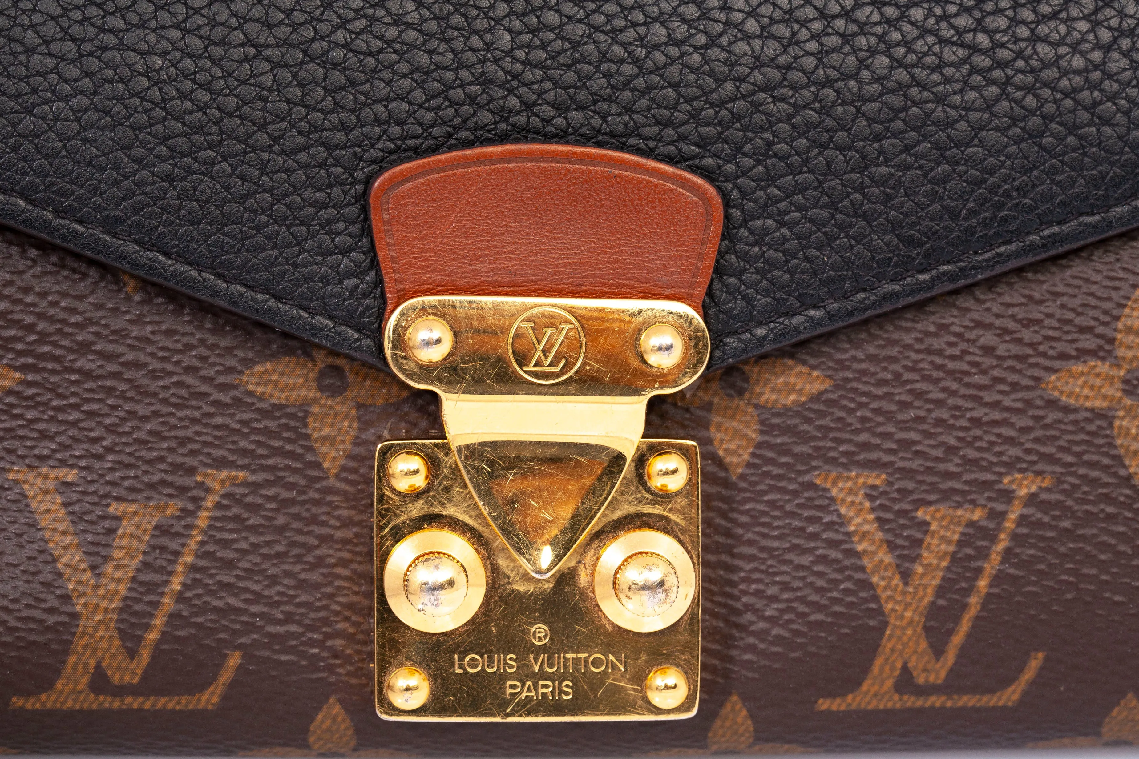 Authentic Louis Vuitton Black Monogram Canvas Pallas Wallet