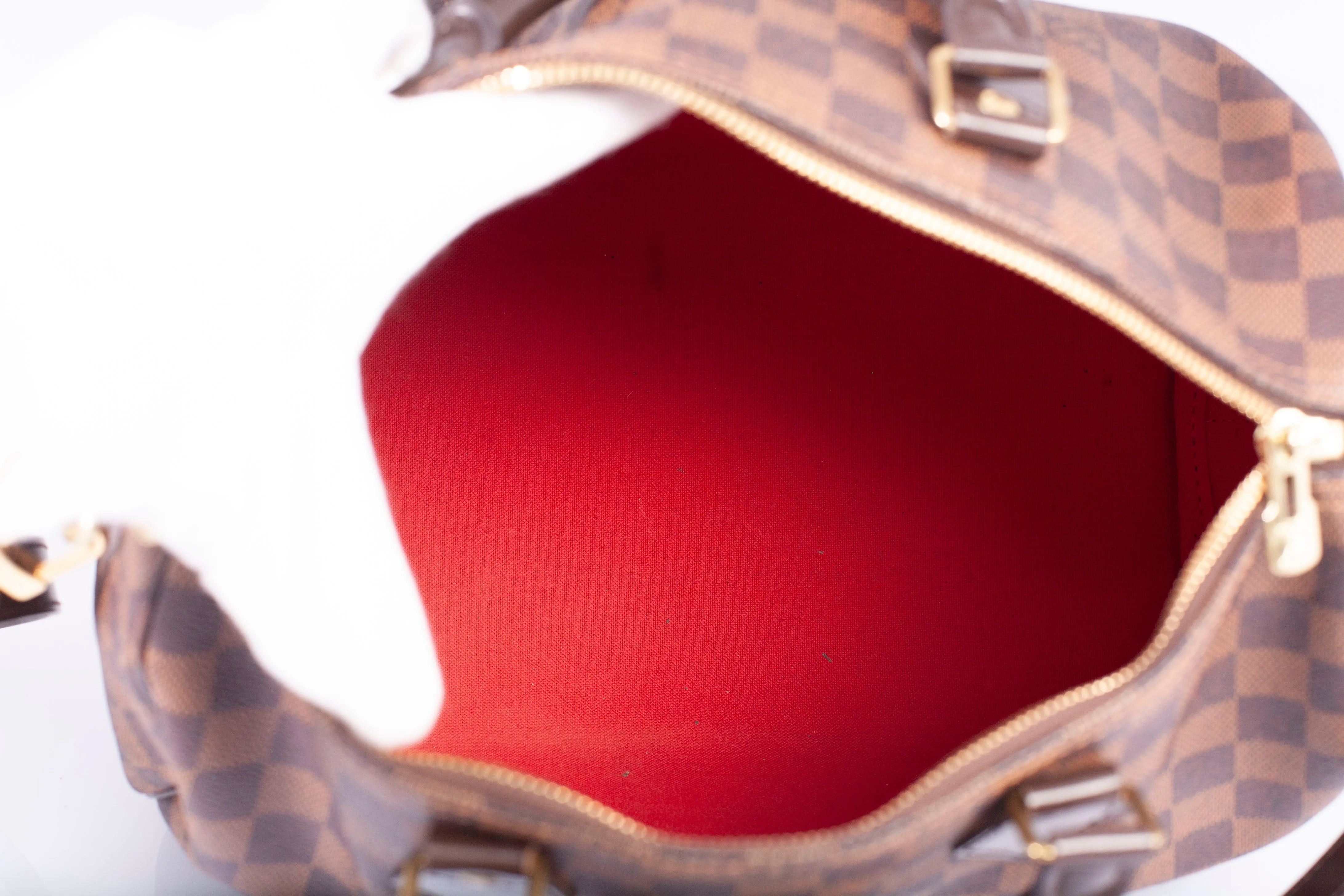 Authentic LOUIS VUITTON Damier Ebene Speedy 30 Bandouliere Shoulder Bag
