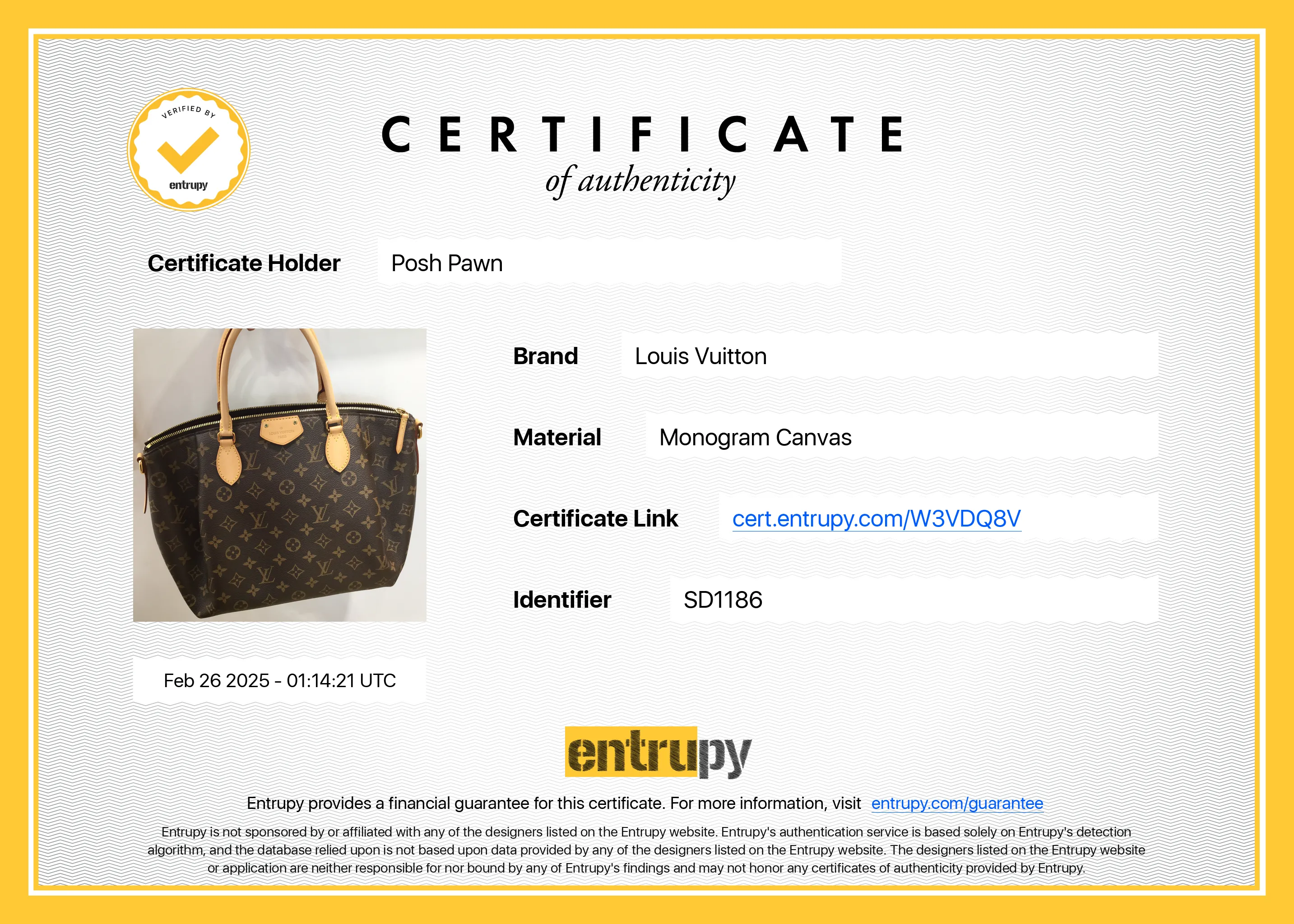 Authentic Louis Vuitton Monogram Canvas Turenne MM Shoulder Bag