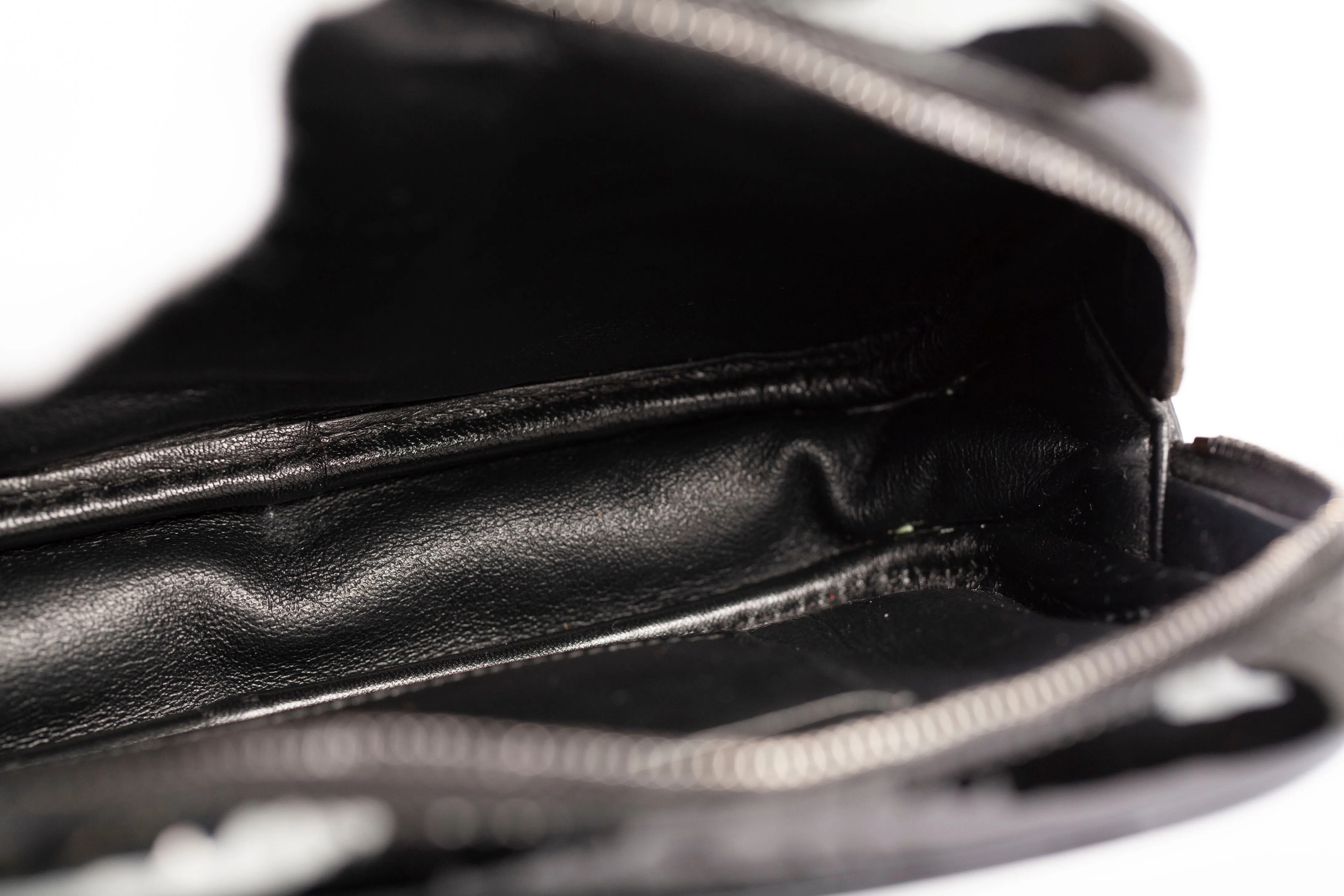 Authentic Saint Laurent Patent Matelassé Monogram Mini Lou Black Camera Bag
