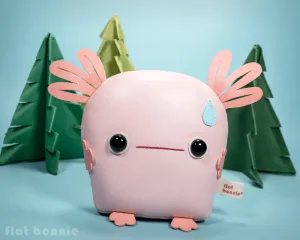Baby Axolotl plush toy - Handmade stuffed animal - aka Wooper Looper, Salamander