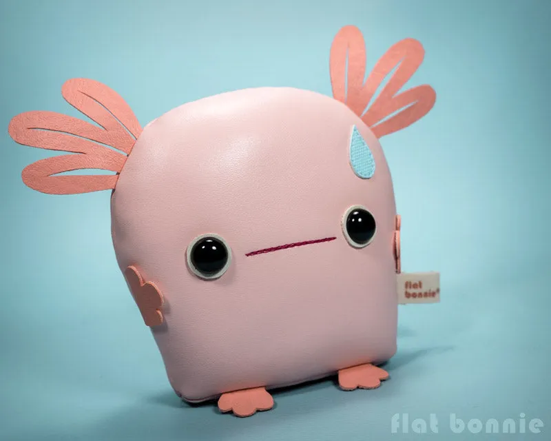 Baby Axolotl plush toy - Handmade stuffed animal - aka Wooper Looper, Salamander