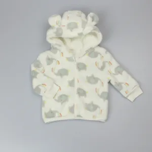 Baby Unisex Off-Set Plush Jacket - Elephant (PK6) (6-24m) F32569