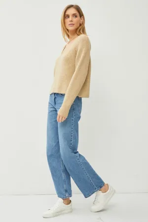 Becca cropped V Sweater