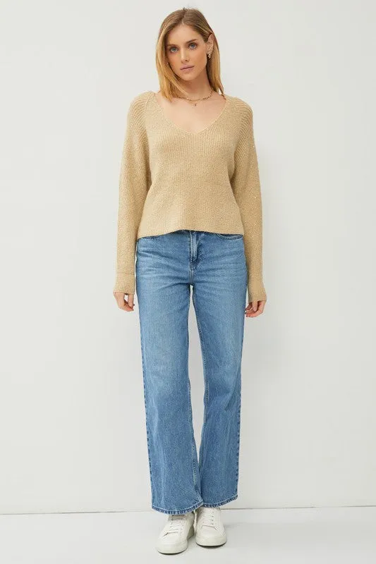 Becca cropped V Sweater