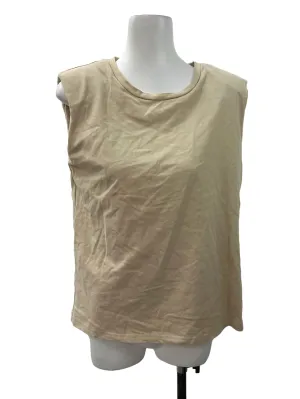 Beige Sleeveless Boxy Top TCL