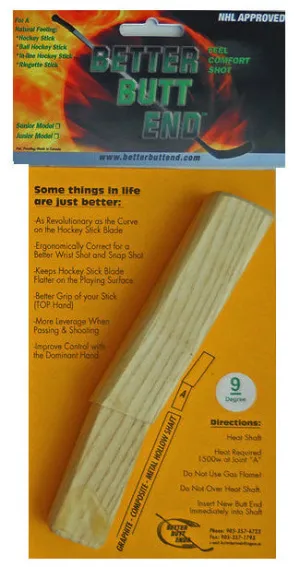 Better Butt End Junior Hockey Stick Plug